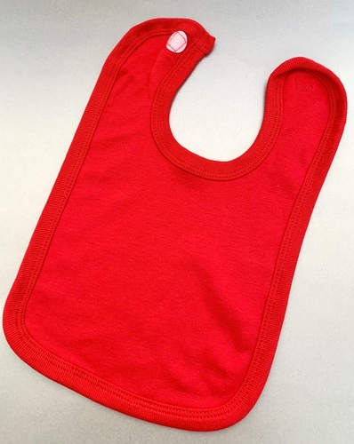 Large Plain Red Velcro Baby Bib