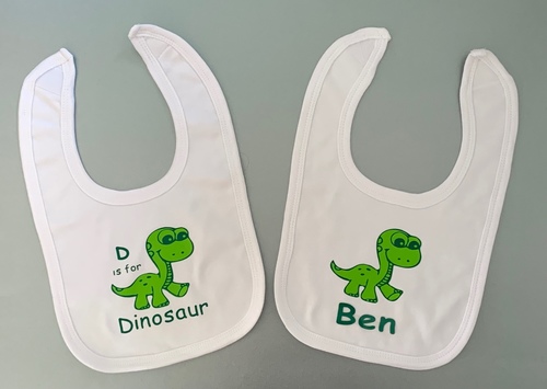 Dinosaur Baby Bib - can be personalised