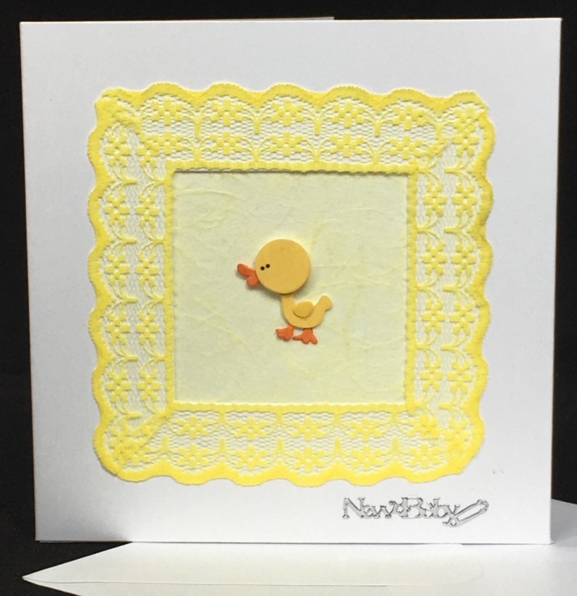 Handmade Duck New Baby Card
