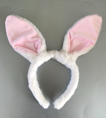 Luxury Fluffy Bunny Ears - White