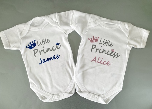Little Prince /Princess Personalised Baby Bodysuit