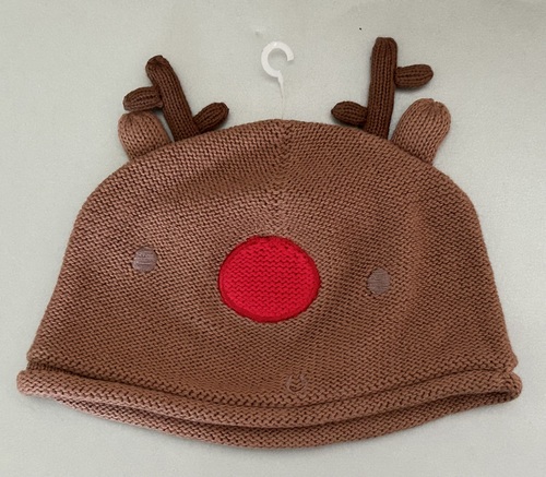 Reindeer Knitted Baby Hat