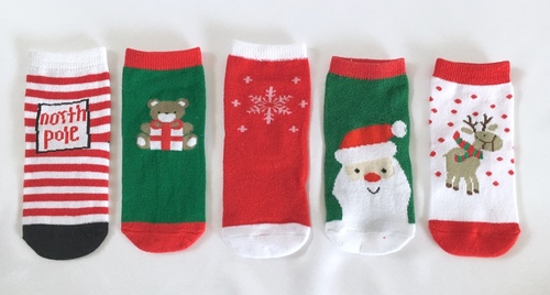 Festive Toddler Christmas Socks - 2-3 years