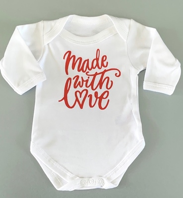 Made with Love Bodysuit - red
