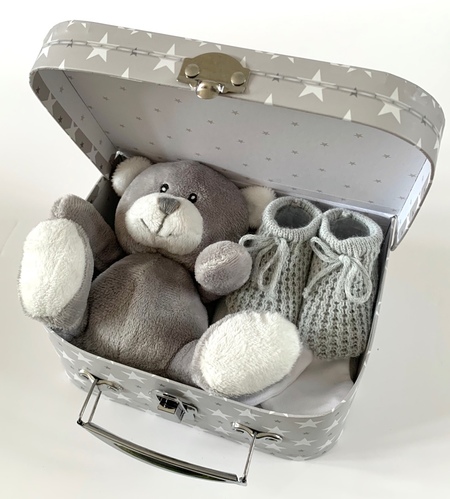Grey Star Suitcase- Design A - Small