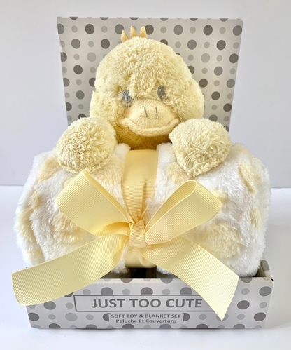 Duck Soft Toy & Blanket Gift Set