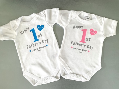 Personalised Happy First Fathers Day 2022 Bodysuit