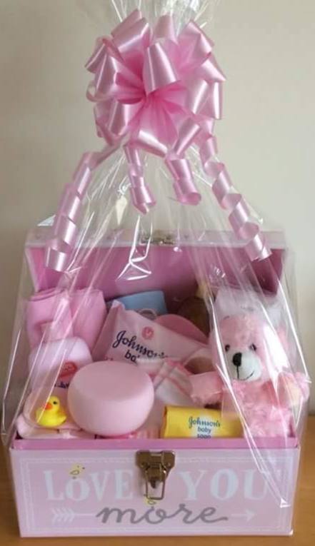 Baby girl toy chest gift shower
