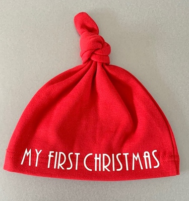 Red First Christmas  Baby Hat