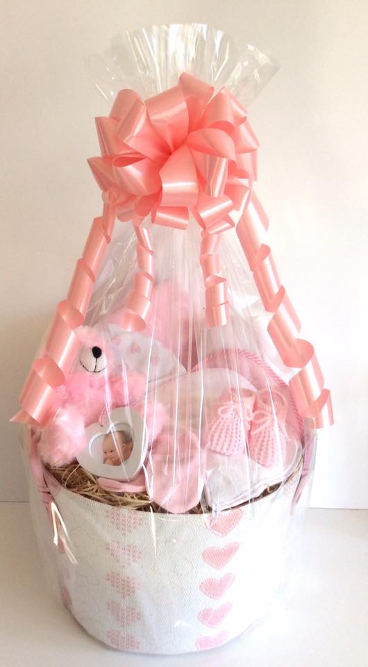 Pink Baby Girl Gift Basket