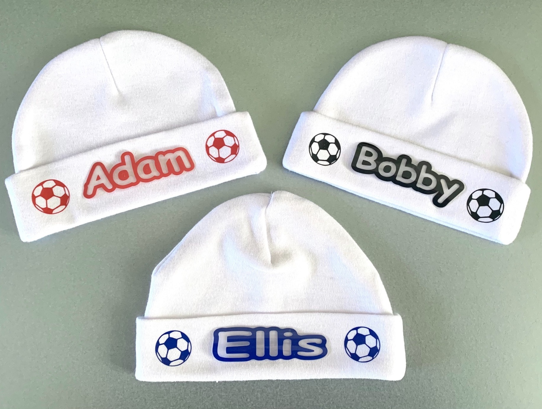 Personalised Football Baby Hat