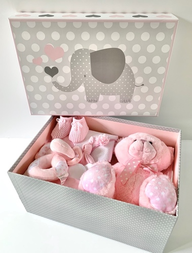 Elephant Baby Girl Gift Box - Large