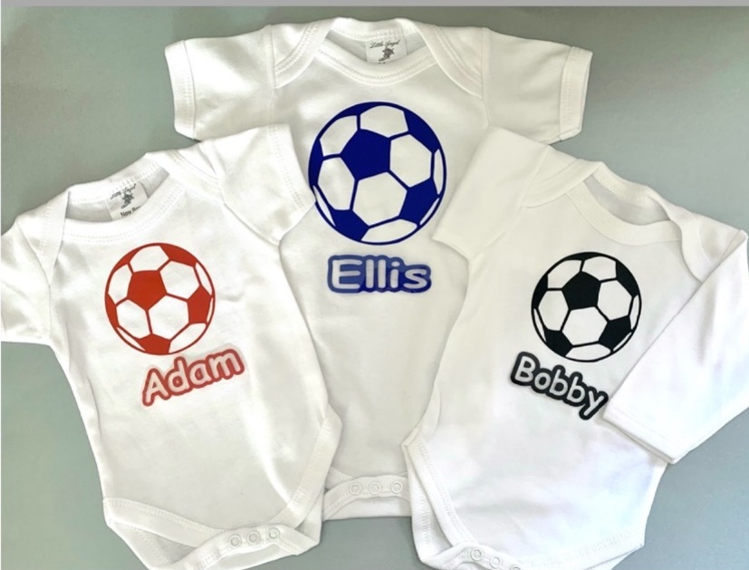 Personalised Football Baby Bodysuit