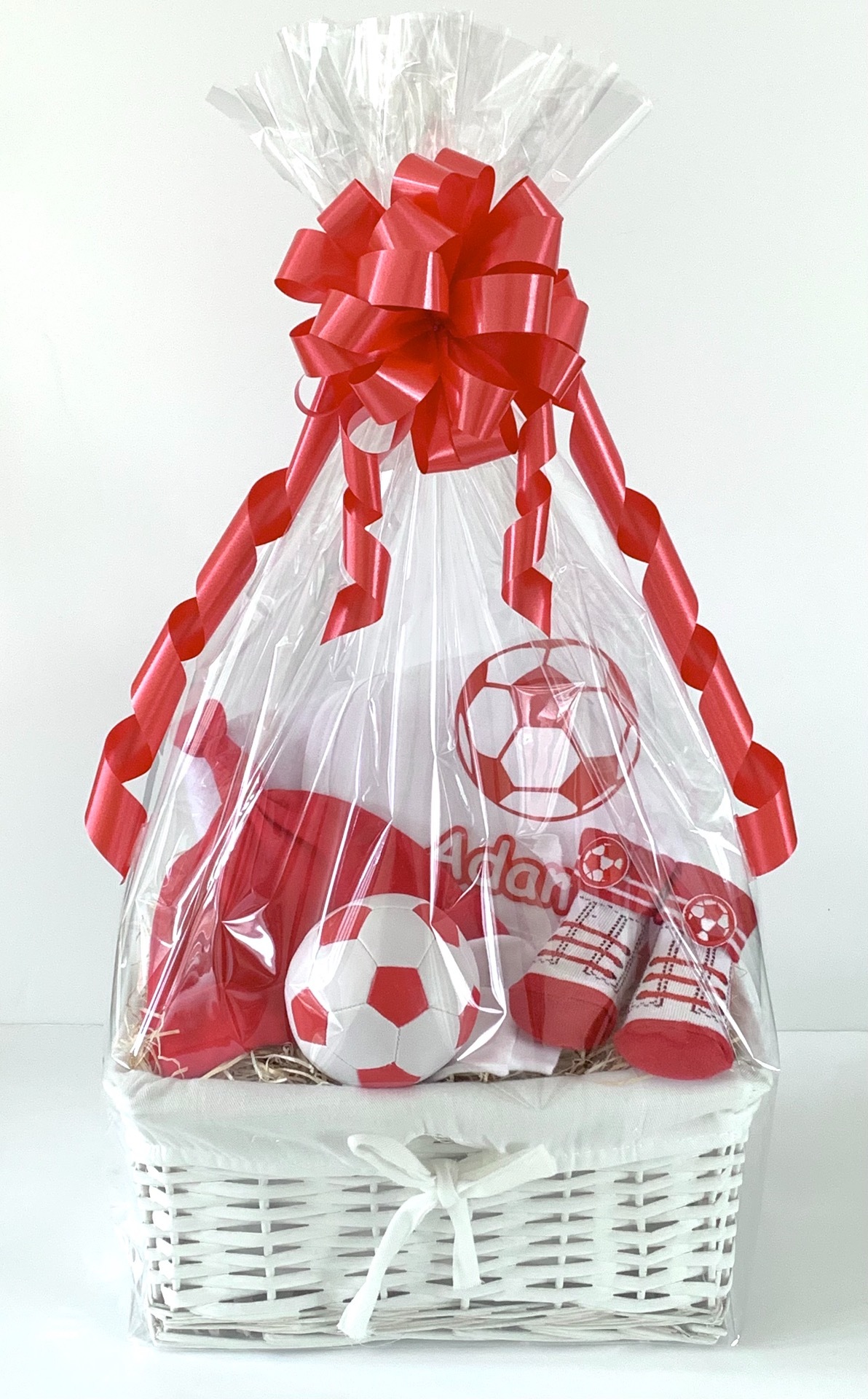 Red Baby Football Gift Basket - Euros 2021