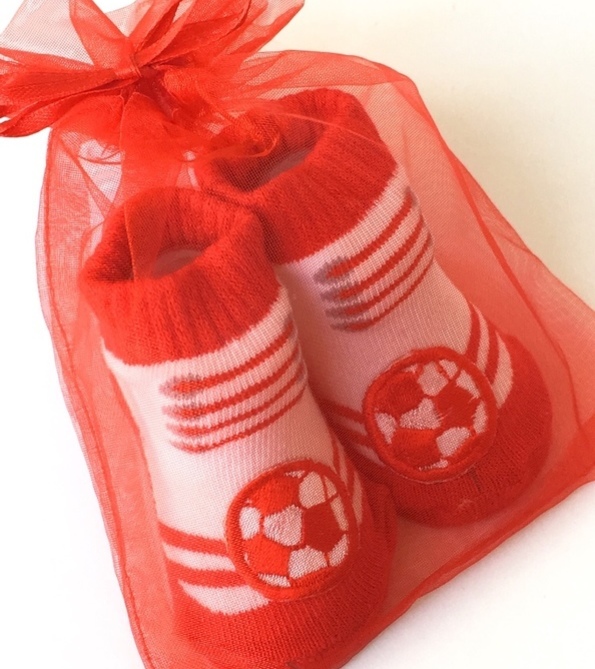 Red Football Baby Socks
