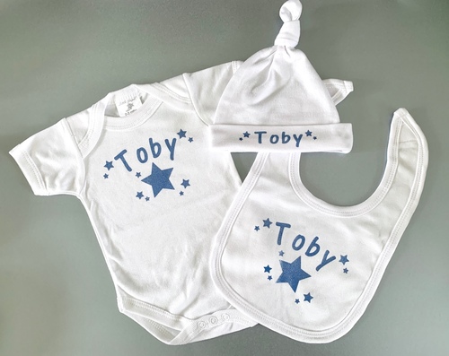 Personalised Baby Gift Set - Blue Shimmer