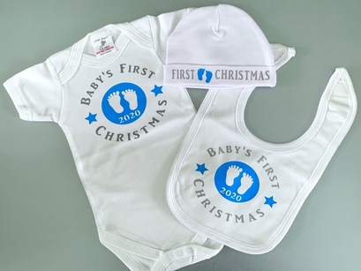 Baby’s First Christmas 2022 Gift Set  - blue