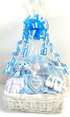 Blue Comforter Boy Gift Basket