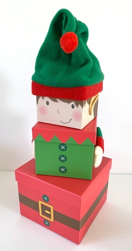 Stacking Elf Gift Boxes - Empty
