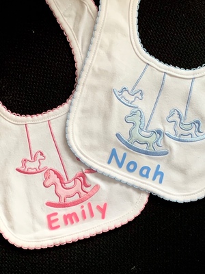 Rocking Horse Bib - can be personalised