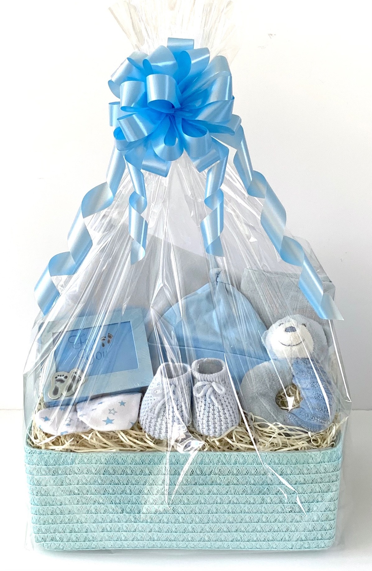 Blue Bonnie Baby Boy Gift Basket