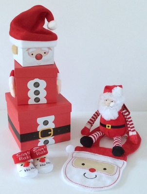 Stacking Santa Filled Gift Boxes