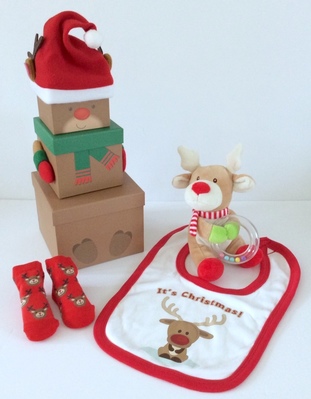 Stacking Reindeer Filled Gift Boxes - 6-12 months
