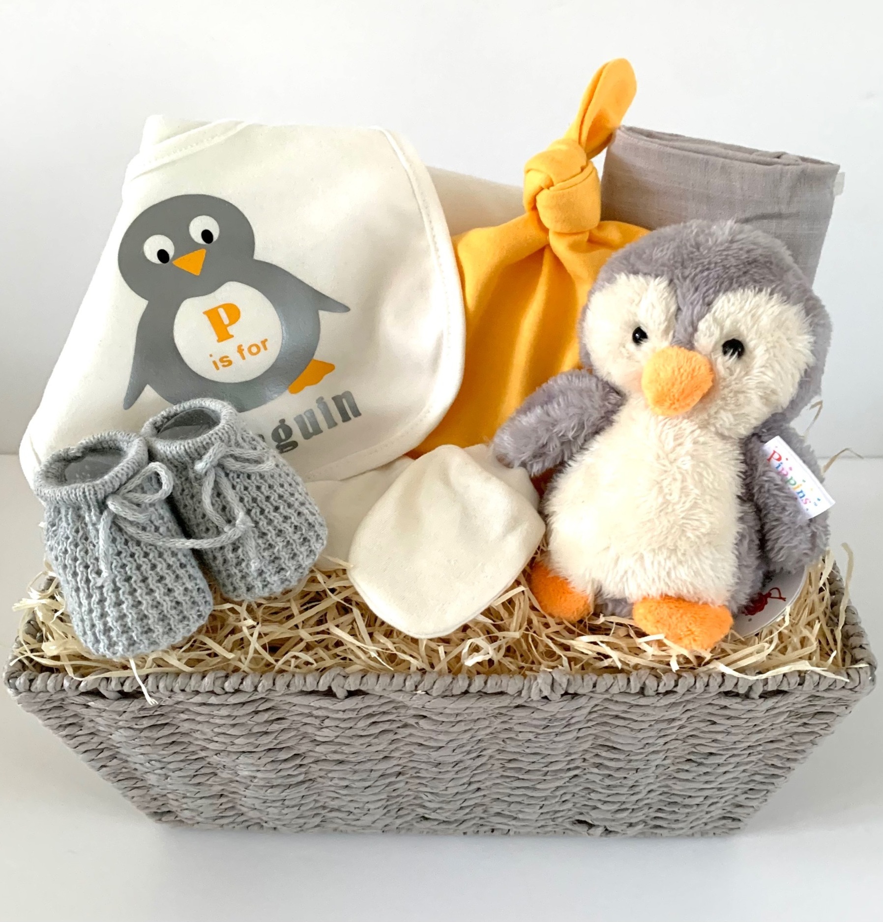Penguin Baby Gift Basket