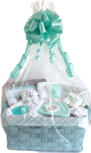 Large Mint Woven Gift Basket