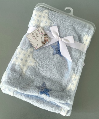 Blue Star Fleece Baby Blanket