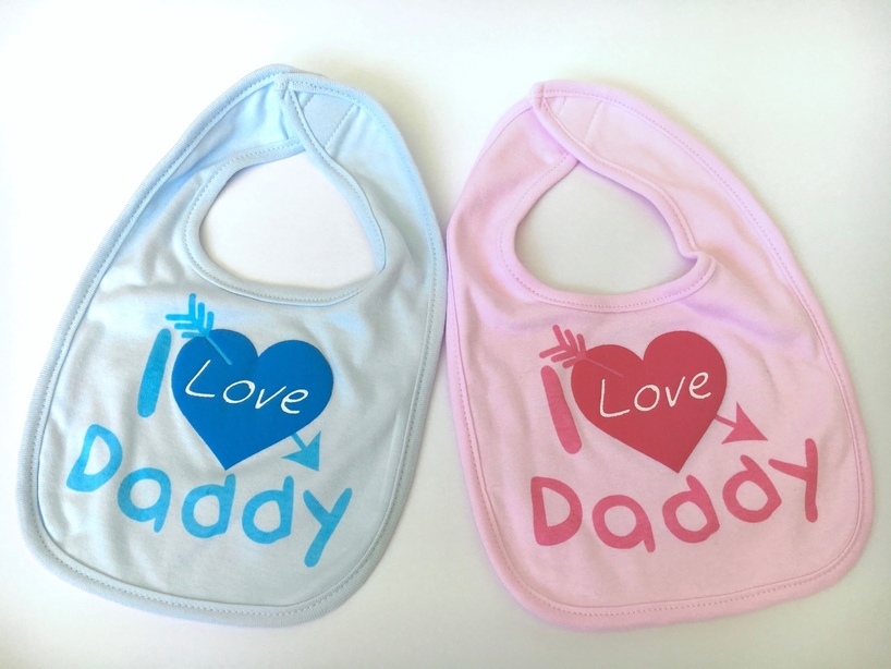 I Love Daddy Baby Bibs Fathers Day