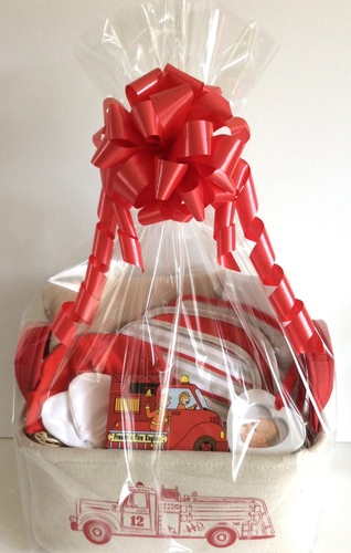 Fire Engine Canvas Gift Tub