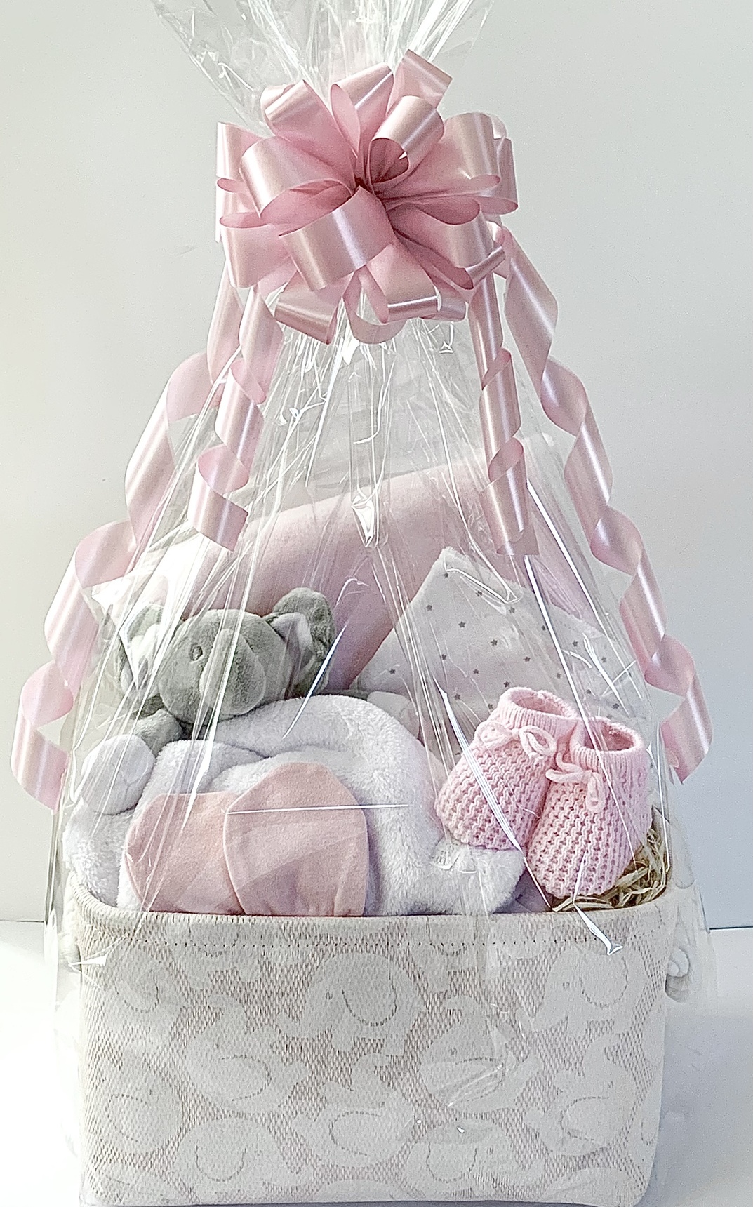 Pink Elephant baby Gift Basket / Hamper
