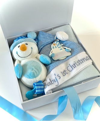 Blue Snowman Christmas Gift Set