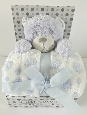 Bear Soft Toy & Blanket Gift Set