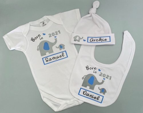 Personalised Born in 2023 Boy Gift Set