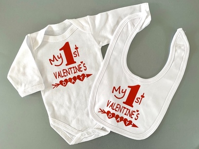 Valentines Day Baby Gift Set - white