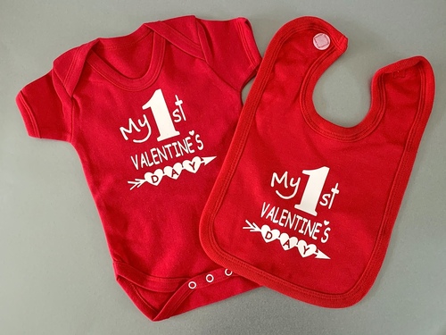 Valentines Day Baby Gift Set - red