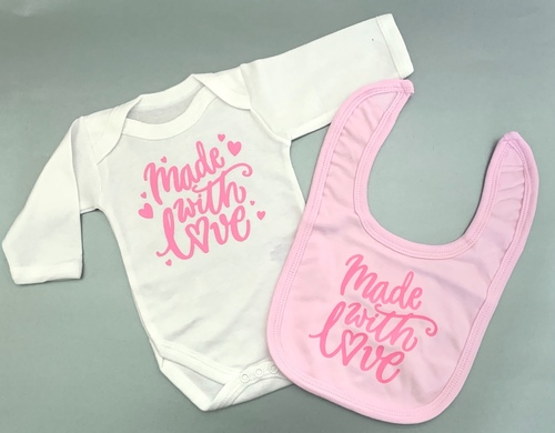 Made With Love Baby Gift Set - pink
