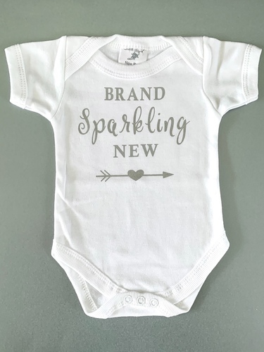 Brand Sparkling New Baby Vest - silver shimmer
