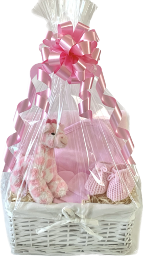 NEW - Pink Giraffe Gift Basket