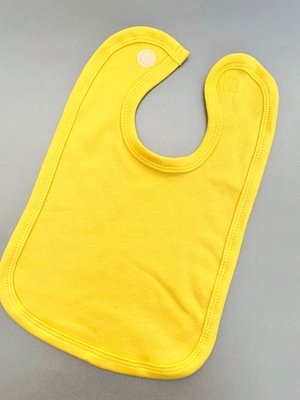 Large Plain Yellow Velcro Baby Bib