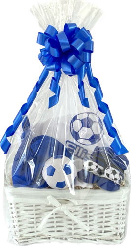 Personalised Football Gift Basket - blue