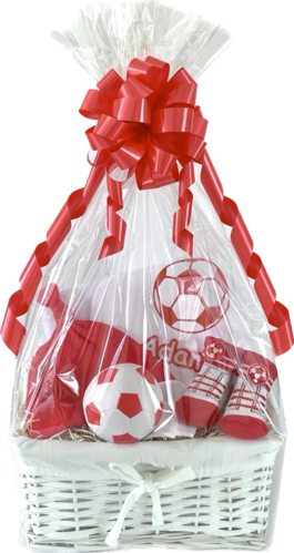 Personalised Football Gift Basket - red