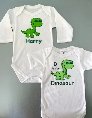 Green Dinosaur Bodysuit - can be personalised