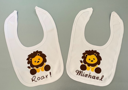 Lion Baby Bib - can be personalised