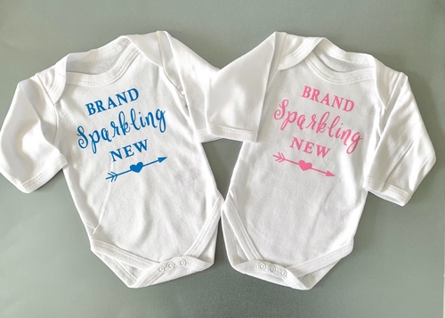 Brand Sparkling New Baby Vest - pink / blue