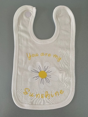 You Are My Sunshine Baby Bib - Cream
