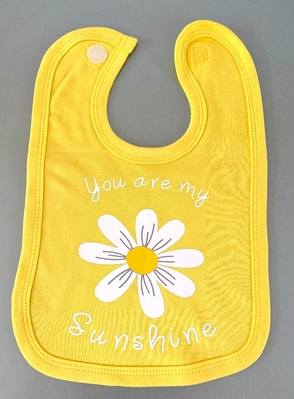 You Are My Sunshine Baby Bib - Yellow