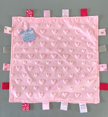 Heart Comforter Taggy Blanket - Pink